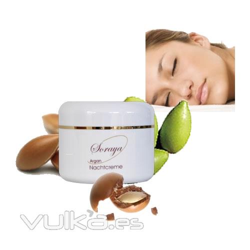 Serie Soraya: Crema de noche con aceite de argan biolgico. Una maravillosa sensacin de bienestar durante el ...