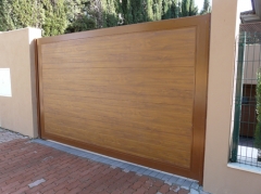 Abatibles y peatonales : puerta abatible de una hoja formada  por marcos perimetrales de acero  galvanizado lacado ...