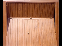 Garaje basculantes : puerta basculante 1/3 de contrapesos  color madera