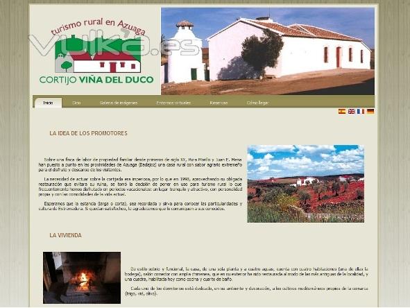 Diseo web de la casa rural Via del Duco (Azuaga)