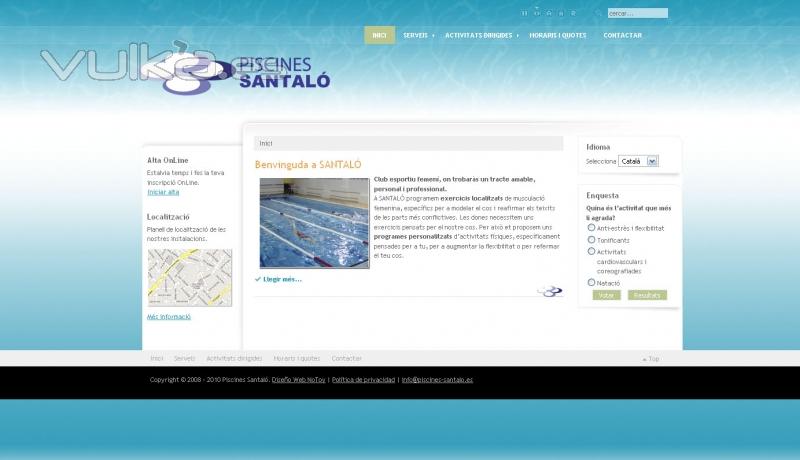 Web corporativa centro deportivo Tecnología: HTML, CSS, Flash, PHP, MySQL Idiomas: Español, Catalán Link: ...