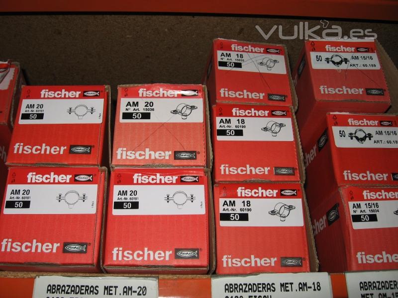 CAJAS DE ABRAZADERAS METALICAS FISCHER EN MAHESSSA DE MURCIA.