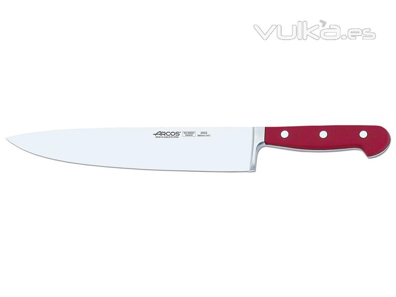 Menaje profesional hostelera:  Cuchillo 260 mm rojo forjado alemn  marca Arcos