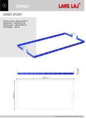 Complejo multideporte de paneles de polietileno, realizado a medida y color segun peticion del cliente