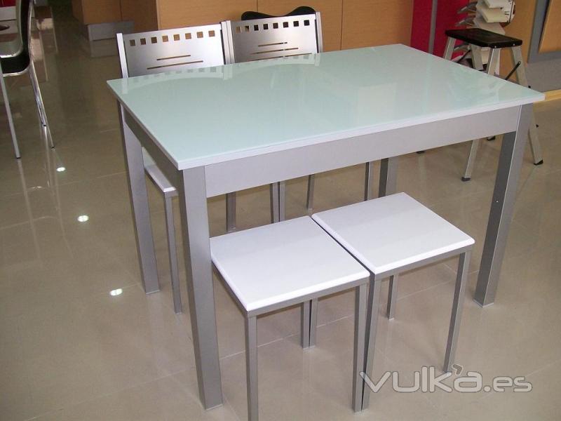 MESA CRISTAL BLANCO