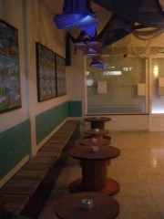En bosco cafe se monto todo un espectaculo de luces y ambientacion para la fiesta de carnaval celebrada el