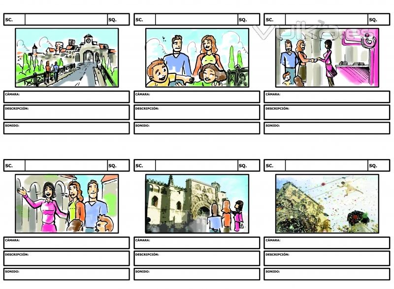 Proyectos audiovisuales, ejemplo de storyboard.