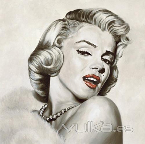 Lámina en blanco y negro de la mítica Marilyn Monroe. Este producto está disponilbe en lámina decorativa, ...