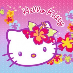 Lámina Decorativa de Hello Kitty ideal para decorar la habitación de las más pequeñas de casa.