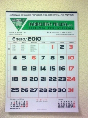 Calendario publicitario  numeros grandes