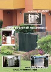 Puertas de jardin de pvc foliado verde 058