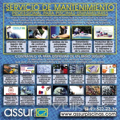 Assur Piscinas - Servicios de Mantenimiento Profesional de Piscinas Unifamiliares
