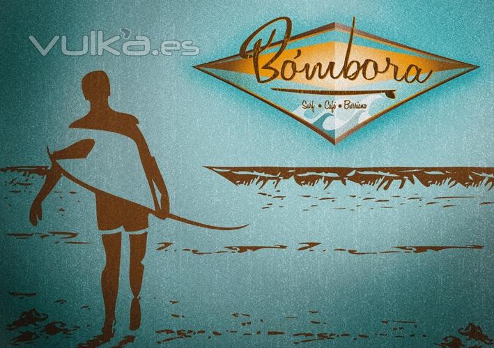 Imagen grfica para Bombora Surf Caf Burriana  Efecto antiguo surf style