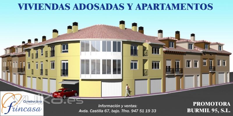 edificio la atalaya de Milagros;  en construccion primera fase de chalets adosados