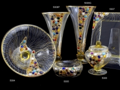 Cristal italiano decorado a mano serie bulgari.