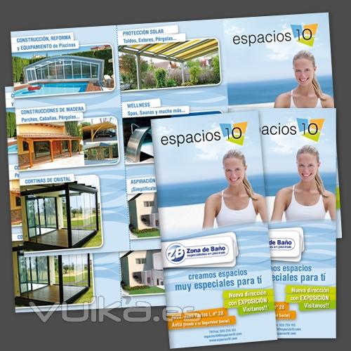 Tríptico para empresa de Piscinas