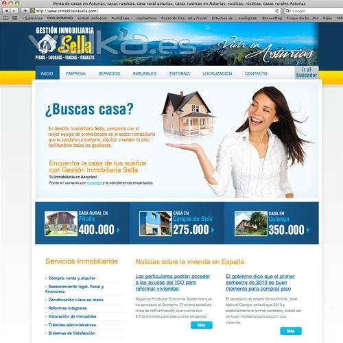 Web diseada para Inmobiliaria Sella