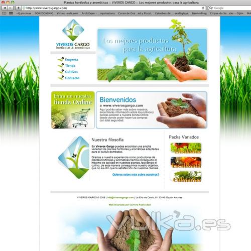 Web diseada para Empresa hortcola