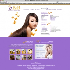 Web disenada para centro de belleza b&b belleza