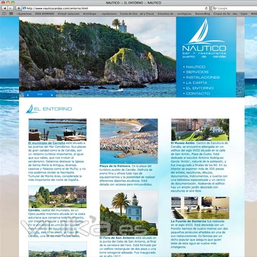 Web diseñada para Restaurante Nautico Candás