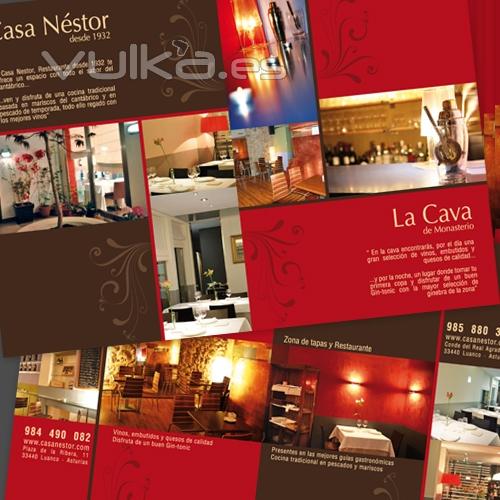 Díptico Restaurante Casa Nestor