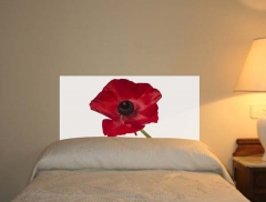 Cabecero de imn para colocar sobre paredes. diseo de codigo de flor amapola roja