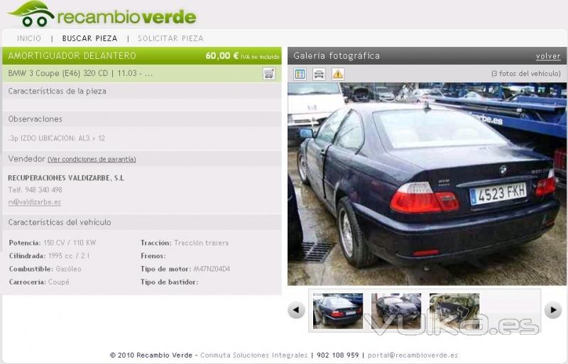 amortiguador bmw 3 Coupe 320 CD