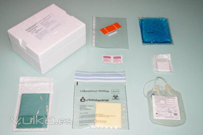 Contenido del kit de extraccin Crioestaminal