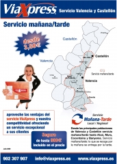 Servicio desde Valencia y Castellón
