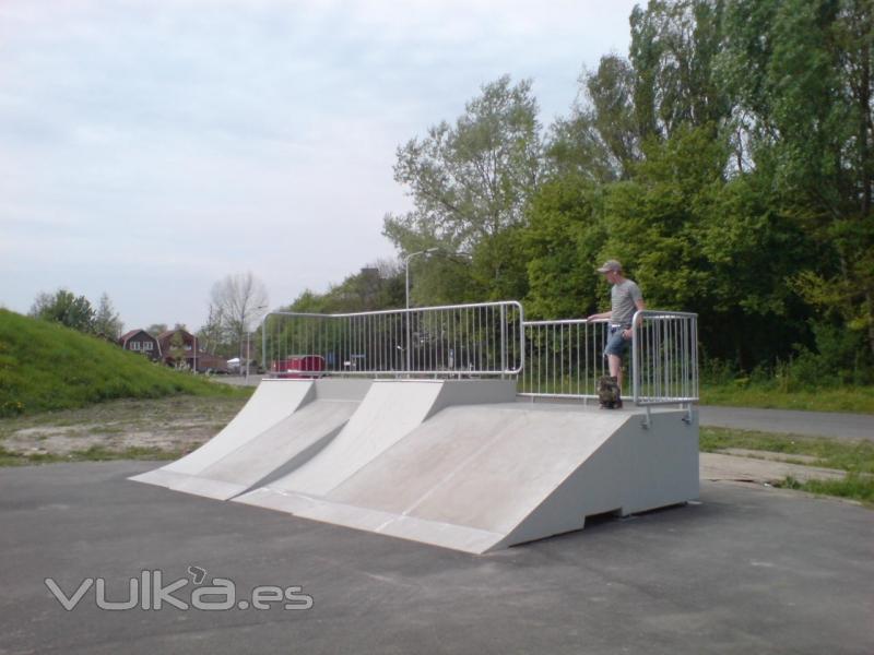 Ejemplo de mdulos de rampas de skate.