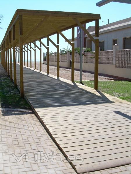 Proyectos medioambientales realizados en madera tratada en autoclave.