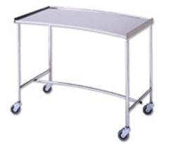 Mesa para instrumental mod rinon fabricada en acero inoxidable tablero superior con reborde a tres lados