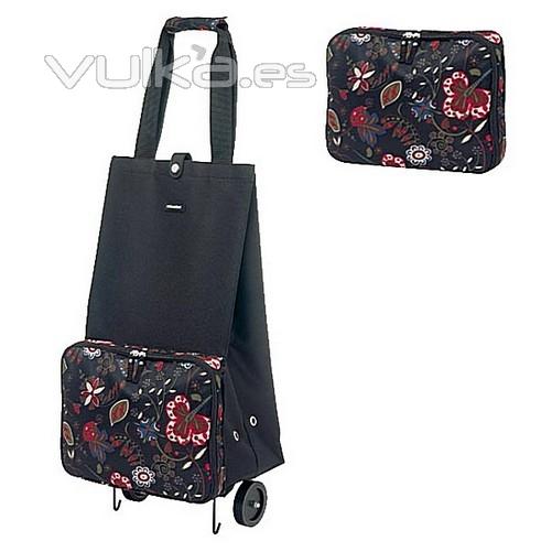 Reisenthel - Foldable trolley fleur black