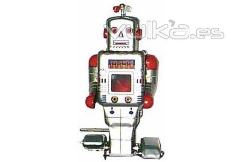 www.juguetedehojalata.com ROBOT DE HOJALATA CON MECANISMO DE CUERDA