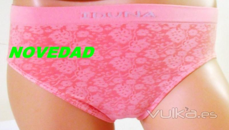 ART. 7102 BIKINI SRA. S/C MOD. FLORAL. TELA CALADA. TALLA: UNICA, COLORES: CORAL, MALVA Y TURQUESA