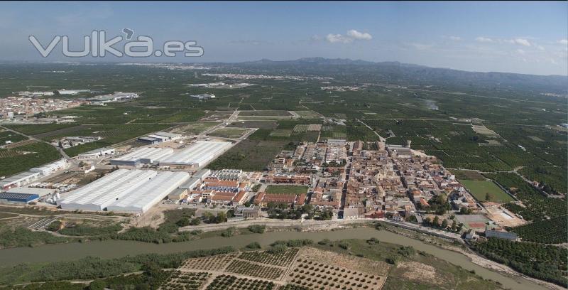 Panormica de Senyera desde la vertical de El Castellet.