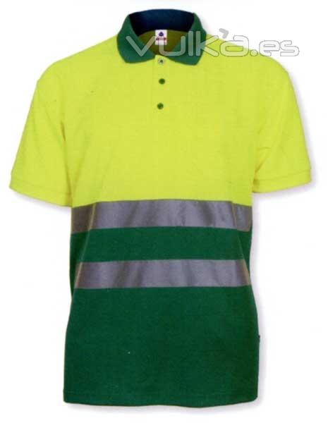 POLO ALTA VISIBILIDAD EN TEJIDO TRANSPIRABLE. Colores disponible, amarillo, naranja, amarillo/azul, ...