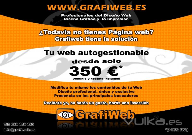 Tu web autogestionable desde 350 EUR