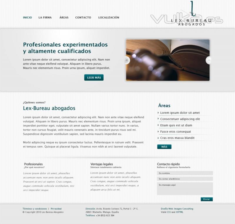 Diseo Pgina Web despacho de Abogados Lex Bureau