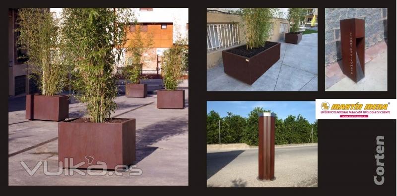 ACERO CORTEN. PERSONALIZACION MOBILIARIO URBANO