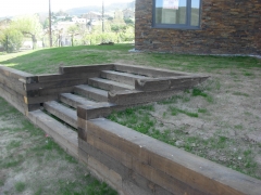 Barcenilla de pilagos. detalle escalera con traviesas.. construction management. 2010