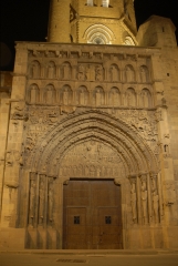 Portada de la iglesia de Santa María la Real de Sangüesa. Considerada como uno de los mejores ejemplos de ...