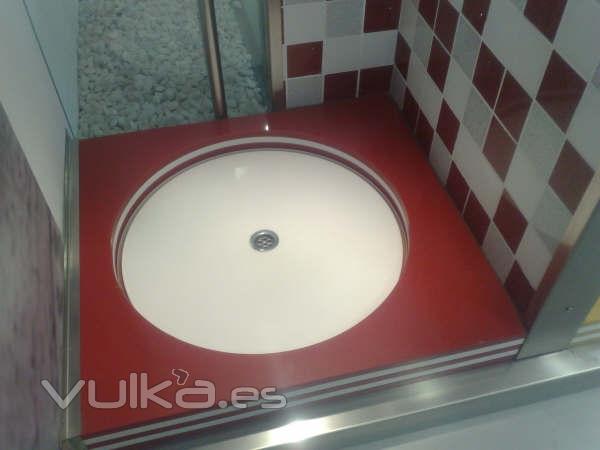 Plato de ducha de Silestone