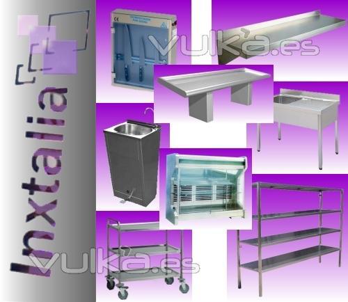 Inxtalia :: Mobiliario en acero inxodable, suministros, montajes...