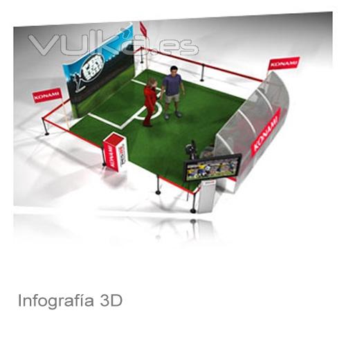 Propuesta de stand para el juego Pro Evolution Soccer Star 2010 de Konam