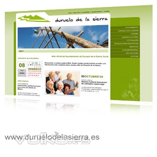 Diseo y desarrollo de la pgina Web oficial del Ayuntamiento de Duruelo de la Sierra. Web galardonada en los ...
