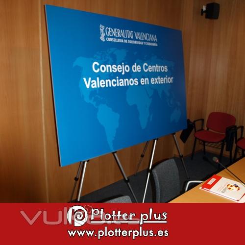 Panel para la Generalitat Valenciana, impreso en fotográfico y panelado en cartón pluma de tamaño 2x1,3 metros. ...