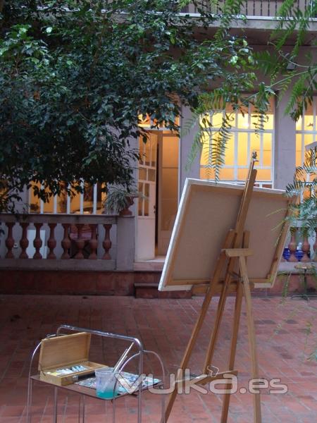 pintura al aire libre en nuestro patio