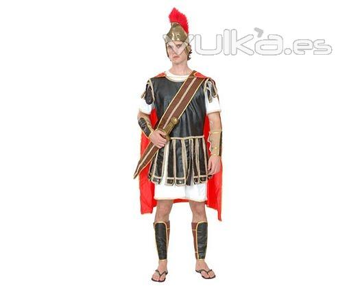 Disfraz de Centurión Romano, incluye:  Sombrero,  Casco, Capa, Brazaletes de Cinturón y Espinilleras