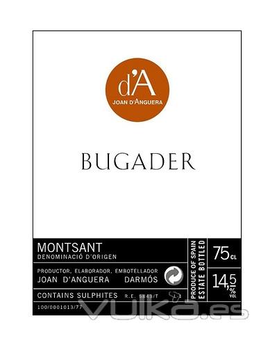 Etiqueta bugader  DO Montsant | Cellers Joan dAnguera